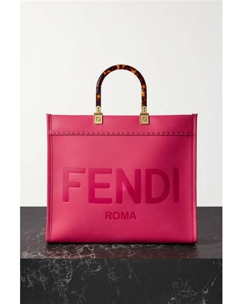 fendi sunshine shopper pink|fendi sunshine shopper with strap.